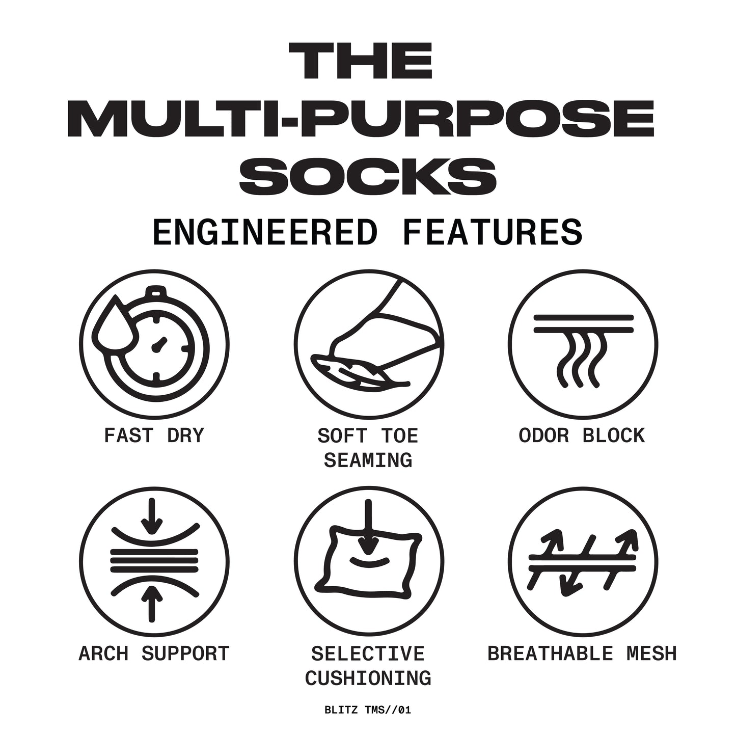 Three Multi-Purpose Socks Socket (White)